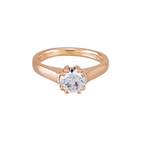 Engagement ring &quot;Glitter&quot; in red gold
