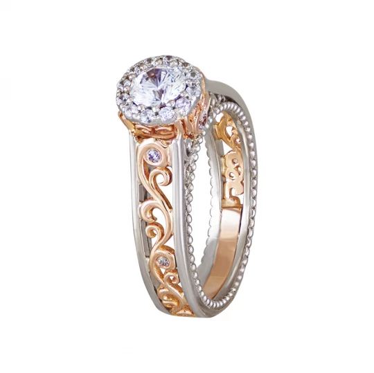 Ring &quot;Shine of an angel&quot; with diamonds