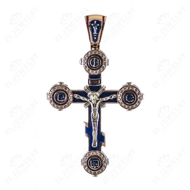 Cross &quot;Crucifixion&quot; with enamel