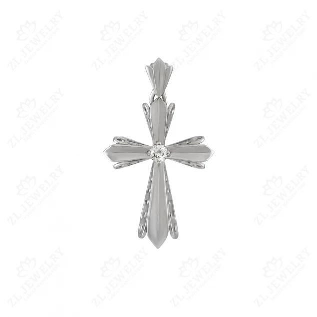 Cross without crucifixion with diamond