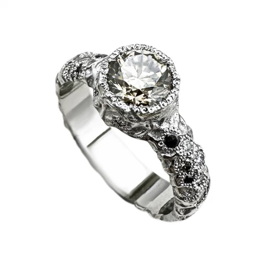 Textured engagement ring