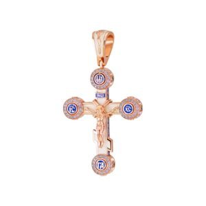 Krzyżyk z białą emalią