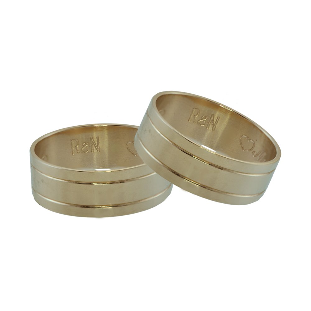 Rowkowane obrączki ślubne - obrazek 2