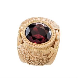 Pierścionek "Władca" z granatem