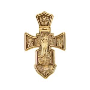 Krzyż "Morze" z cytrynowego złota