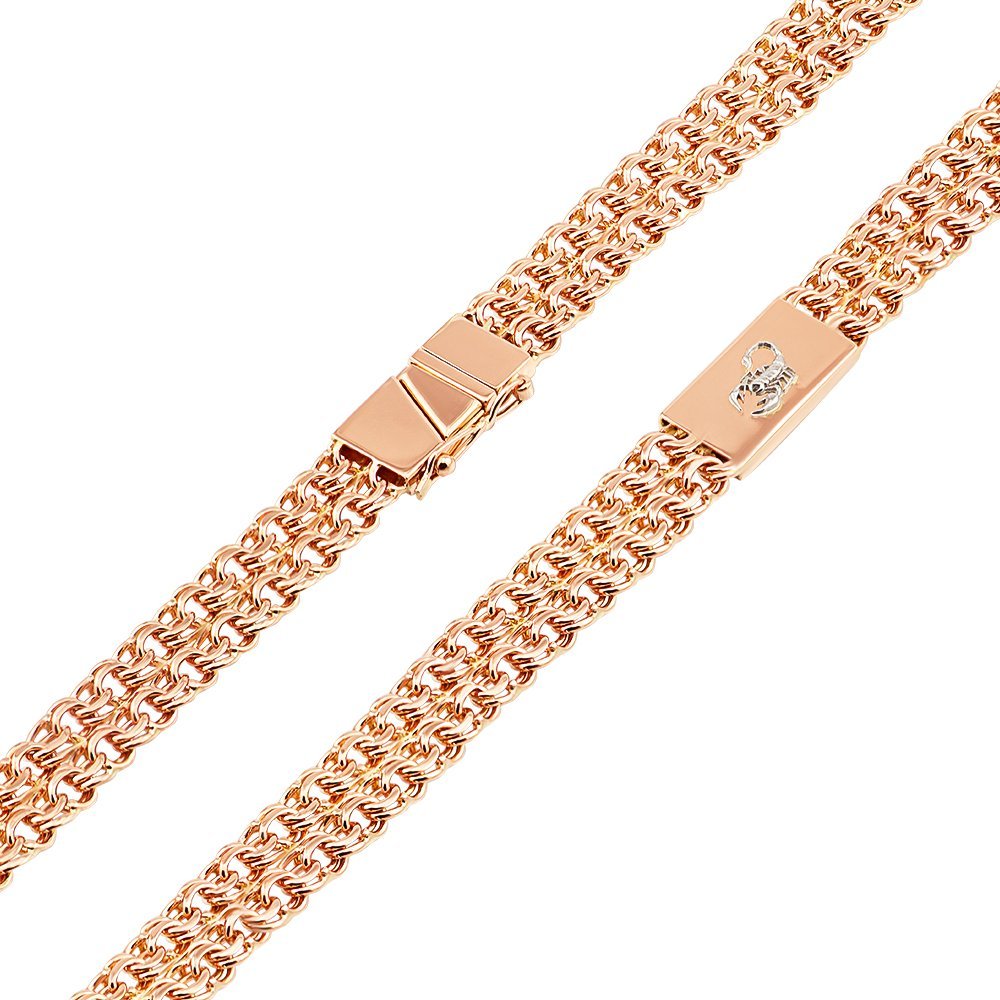 Łańcuch "Podwójny Bismarck" z inkrustacją w kształcie skorpiona