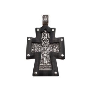 Prawosławny krzyż z białego złota