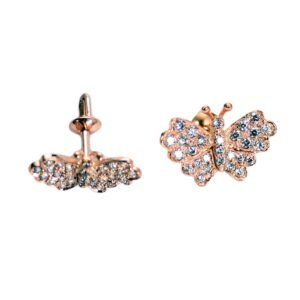 Kolczyki "Wesołe motyle" z topazami