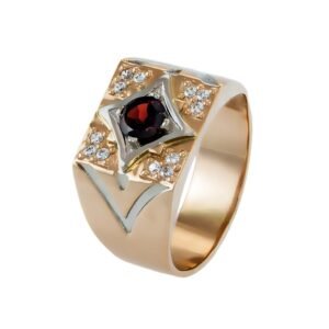 Pierścionek "Rhombus" z granatem