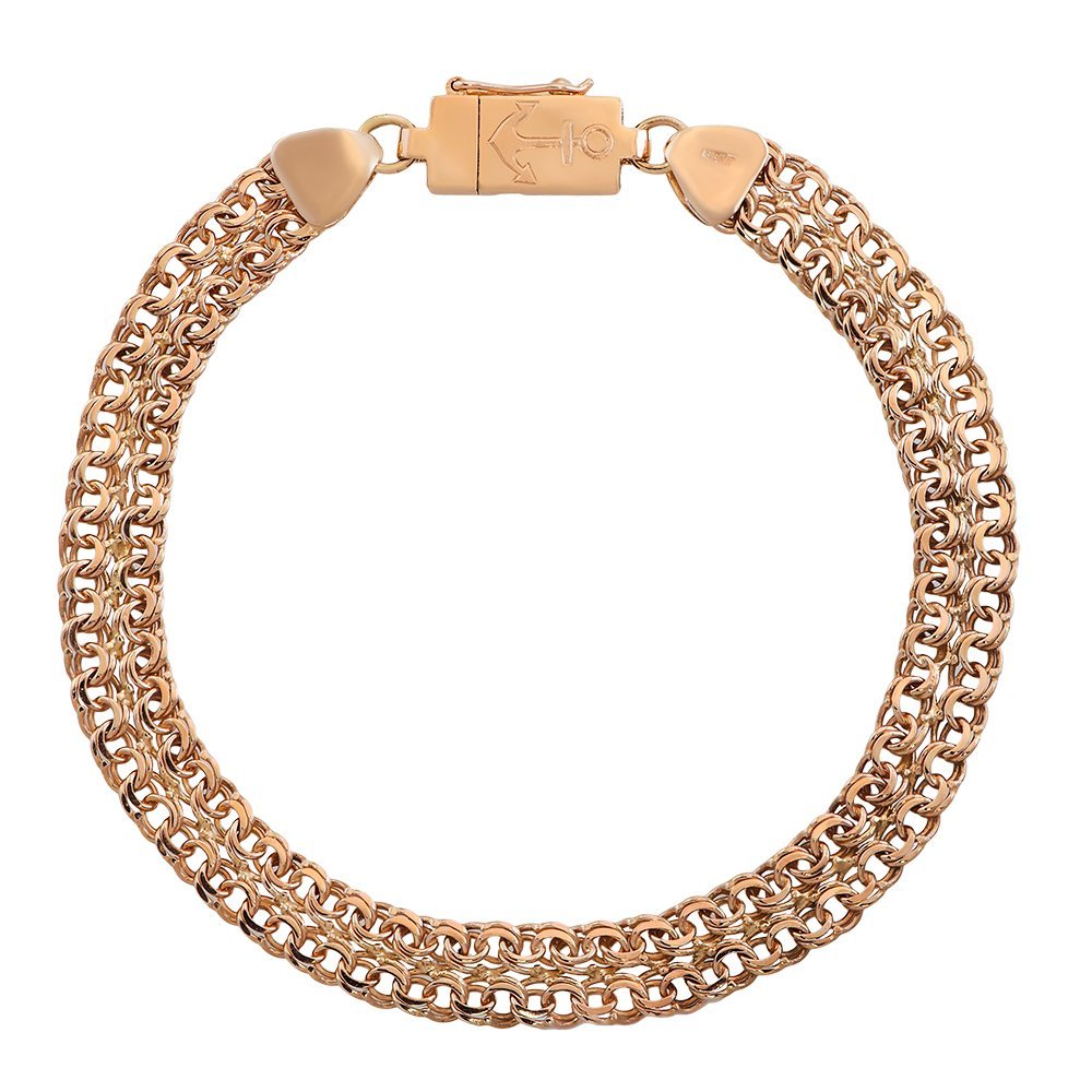 Bransoletka "Dwurzędowy Bismarck" (zapięcie na kotwicę)