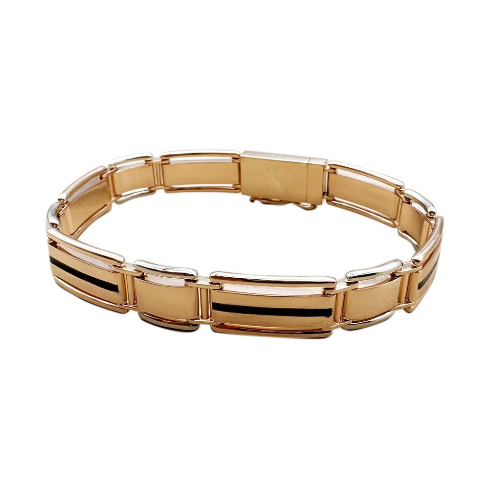 Emaliowana bransoletka z czerwonego złota