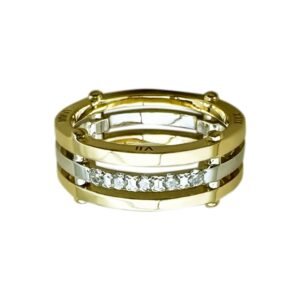 Pierścionek zaręczynowy "Linie Przeznaczenia" z kamieniami