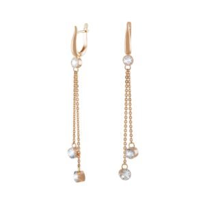 Kolczyki "Letni deszcz" z diamentami