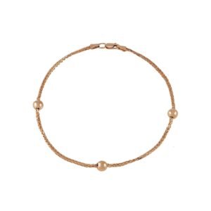 Bransoletka "Warkocz z kulkami"