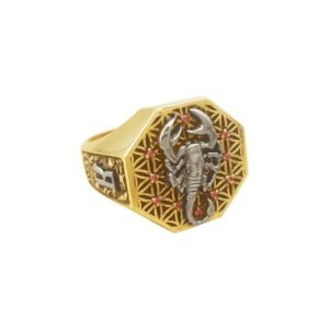 Pierścionek "Skorpion" z kamieniami