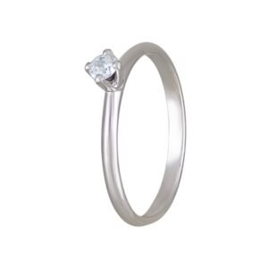 Pierścionek zaręczynowy z białego złota