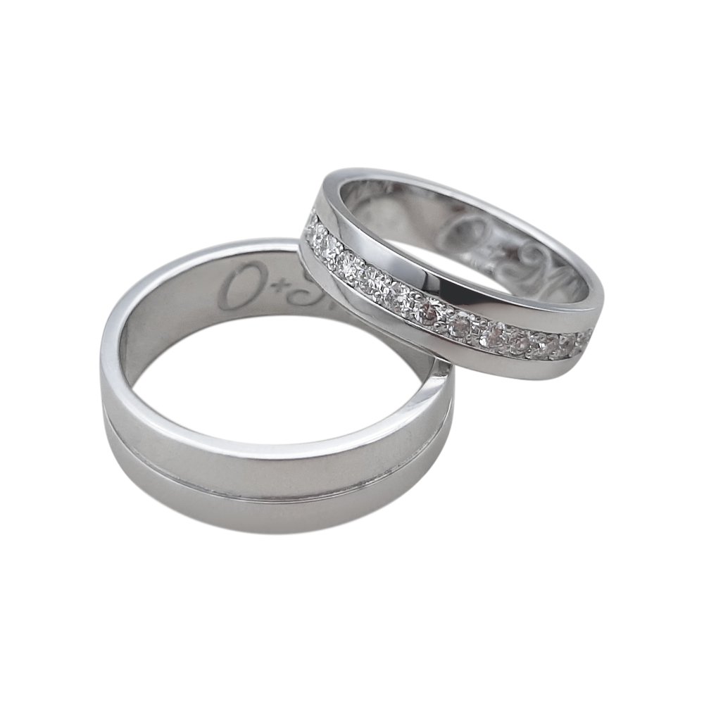 Обручка в білому золоті - Зображення 3