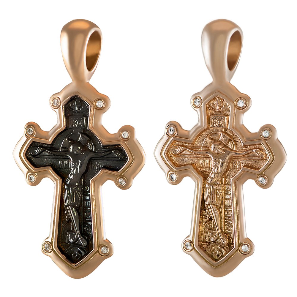 Pełny krzyż z ukrzyżowaniem z kamieniami - obrazek 7