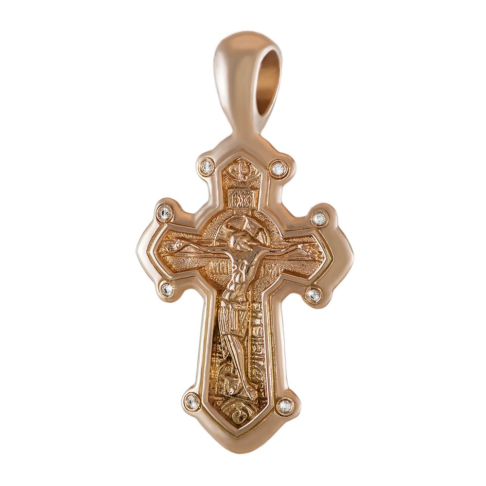 Pełny krzyż z ukrzyżowaniem z kamieniami - obrazek 4