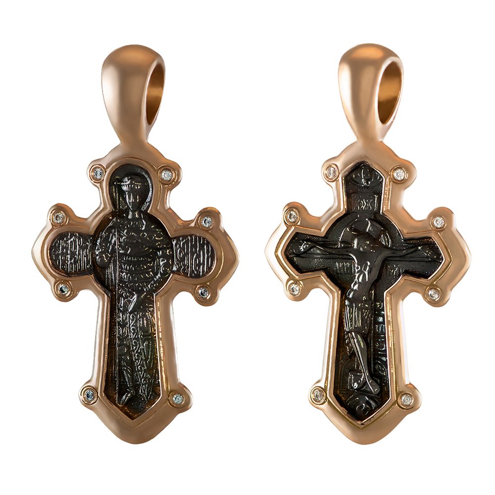 Pełny krzyż z ukrzyżowaniem z kamieniami - obrazek 3