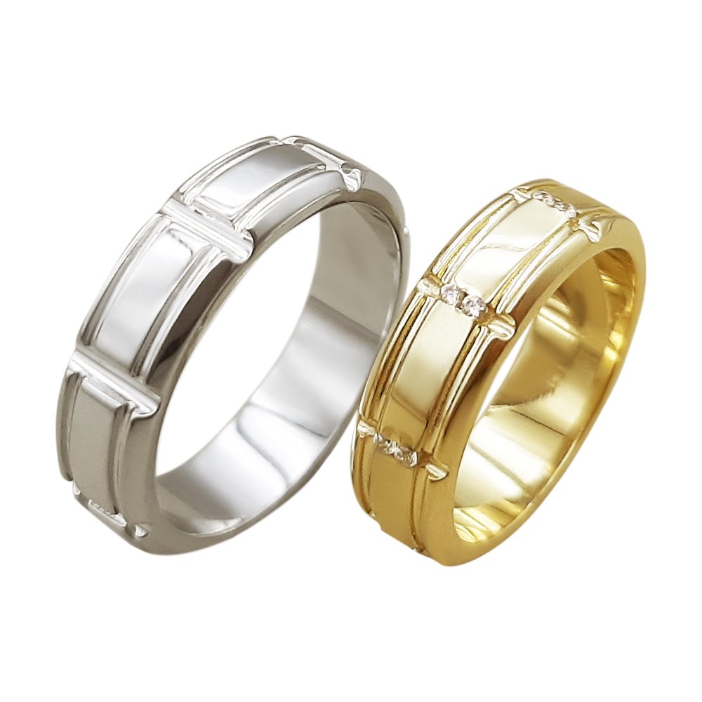 "Starry Love" wedding ring in lemon gold - Image 4