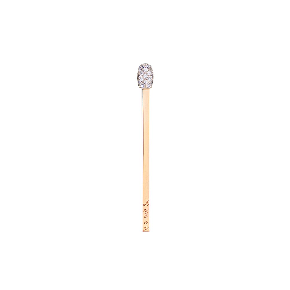 "Matchstick" pendant set with diamonds