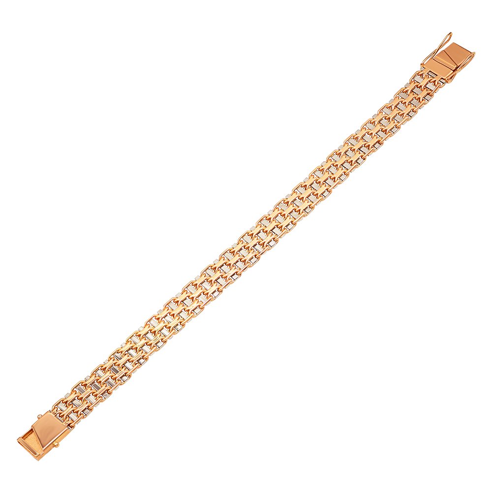 Bransoletka „Płaska kotwica” w połączonym kolorze metalu - obrazek 2