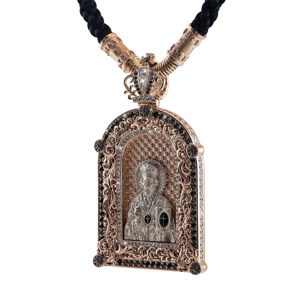 Icon "Nicholas the Wonderworker" with an openwork frame - Image 4