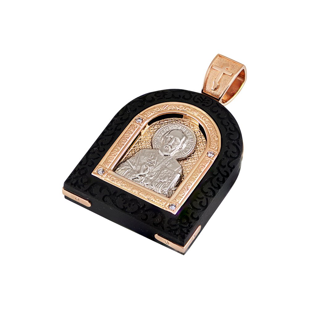 Icon with the face of St. Nicholas the Wonderworker on a wooden base - Image 3