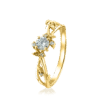 Lemon gold engagement rings