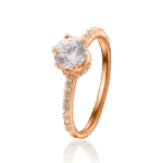 Red gold engagement rings